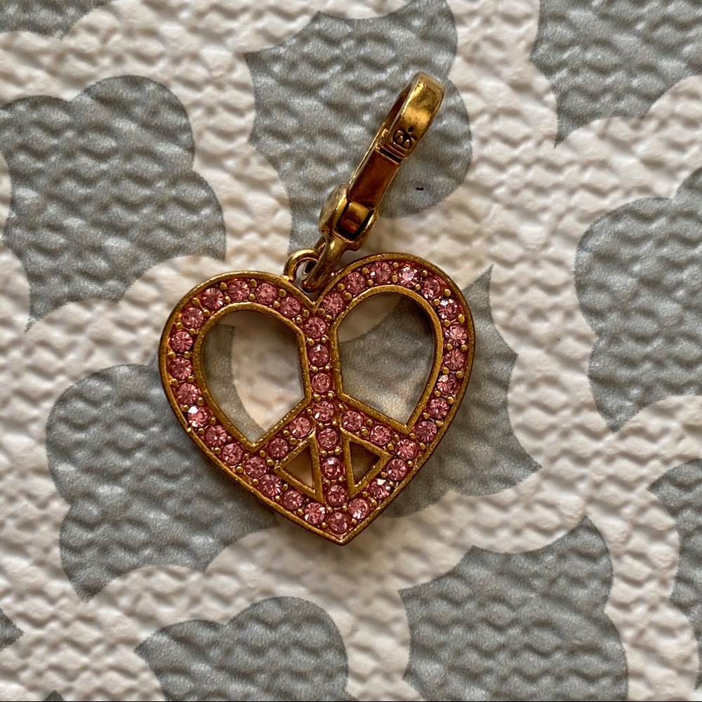 Juicy Couture | Gold Heart Peace Sign Charm